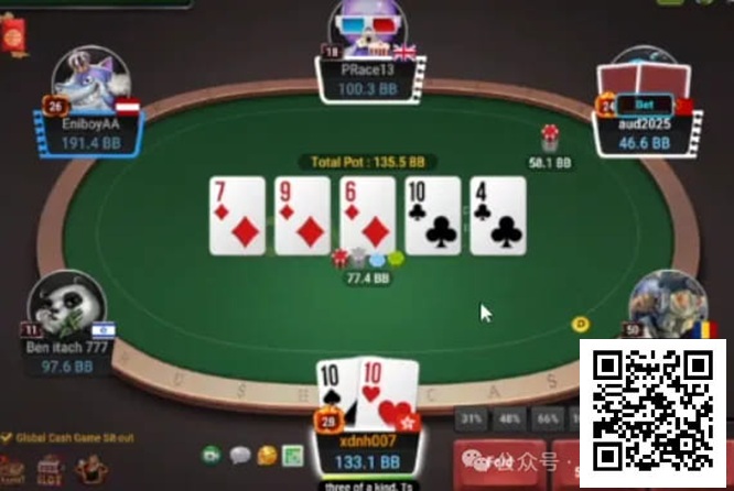 【ACR扑克】牌局分析：高难度3bet多人池
