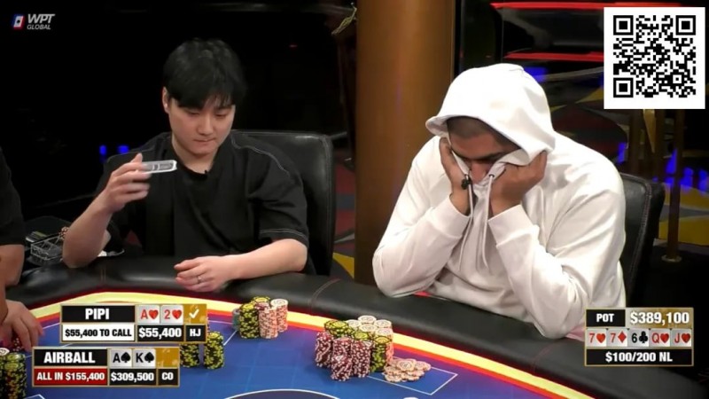 【ACR扑克】赔率7:1，竟在6位数底池被空气牌逼得弃掉坚果同花！