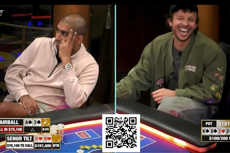 【ACR扑克】是四条还是诈唬？Airball河牌全下后亮出A，这手牌让对手陷入长考