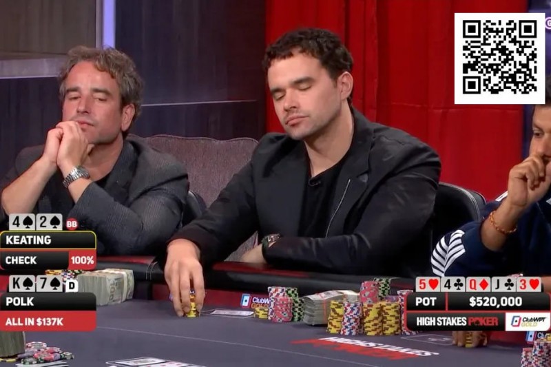 【ACR扑克】用4-high跟注全下，用AA推入1287个BB——Alan Keating是天才还是疯子？