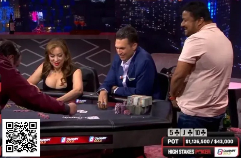 【ACR扑克】三人翻牌全下,发四次牌争夺110万美元巨池,A高成为最大赢家