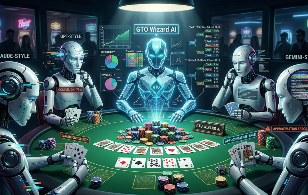 【ACR扑克】大模型集体扑克“翻车”：GTO Wizard一穿二十，人类玩家暂时安全