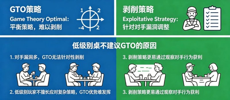 【ACR扑克】德州扑克：GTO vs 剥削策略。在低级别桌为什么不建议用GTO？
