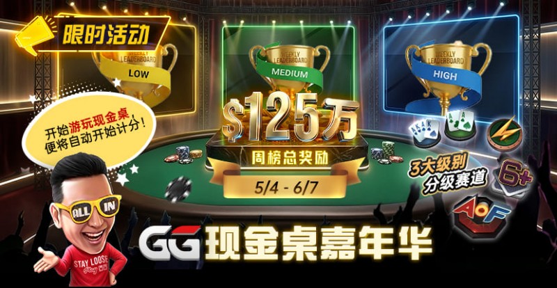 【ACR扑克】GG现金桌嘉年华2026｜排行榜规则+积分机制+每日/每周奖励详解