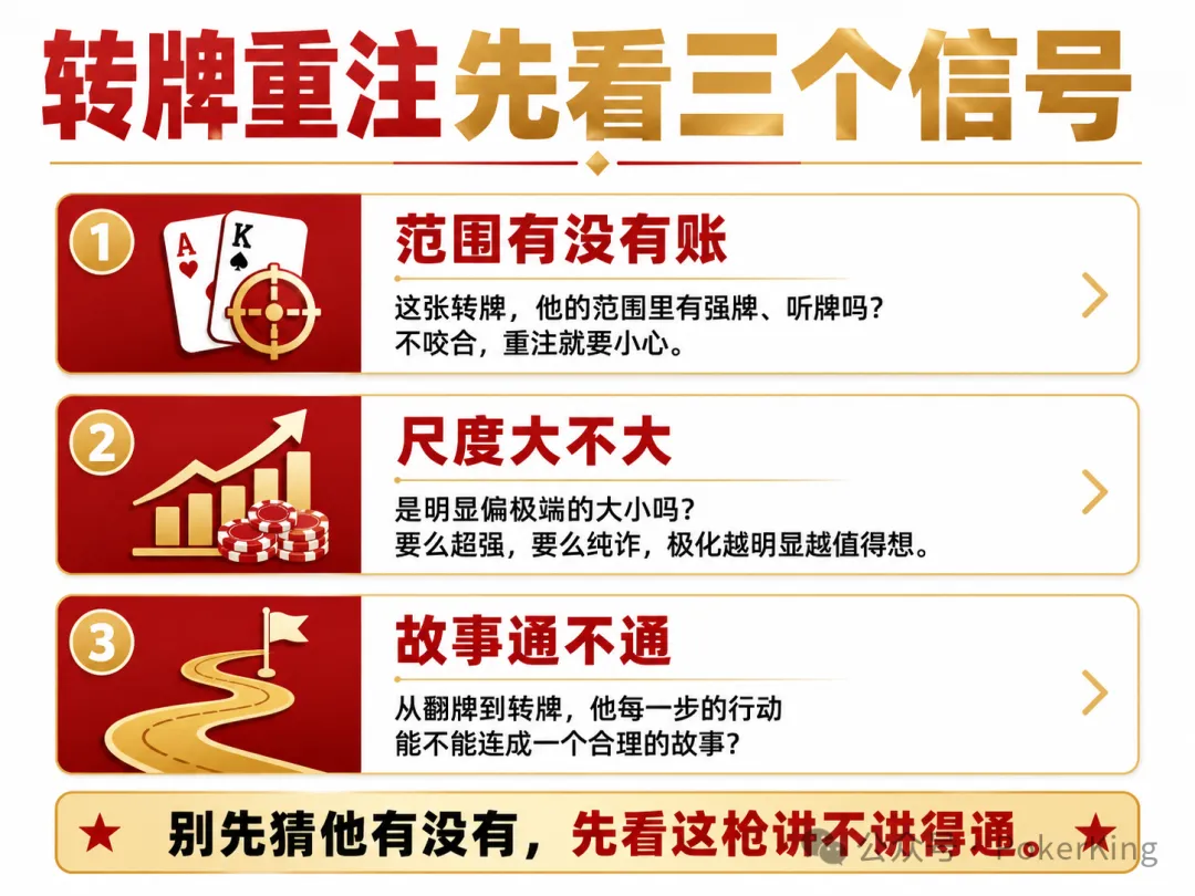 【ACR扑克】转牌重注，到底该信不信？三个信号帮你把“猜”变成“对账”