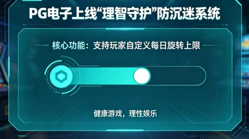 【ACR扑克】防沉迷功能:PG电子上线“理智守护”系统,支持玩家自定义每日旋转上限。