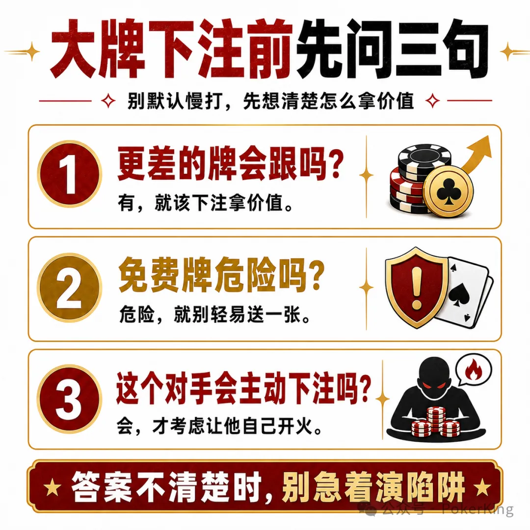 【ACR扑克】抓到大牌底池却很小？你不是运气差，是价值没拿够