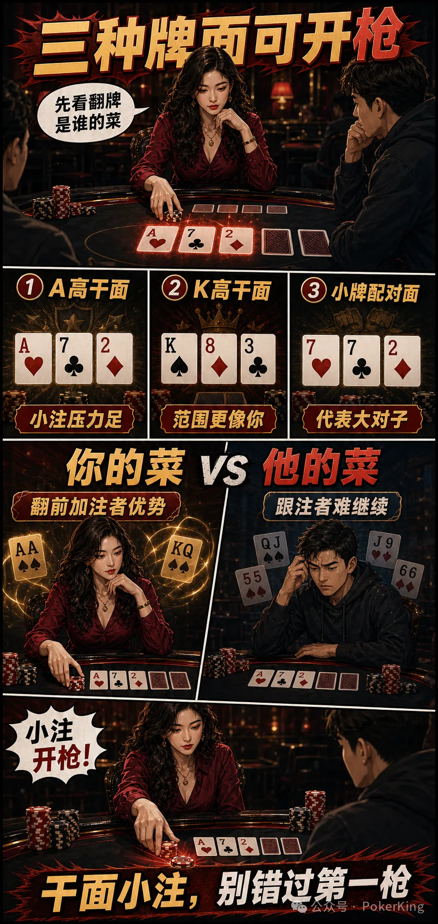 【ACR扑克】翻牌第一枪该不该开？别只看自己中没中，先看牌面更像谁