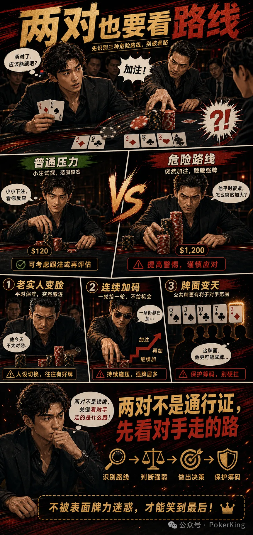 【ACR扑克】两对被加注,为什么越看越危险?三条路线帮你重新估价