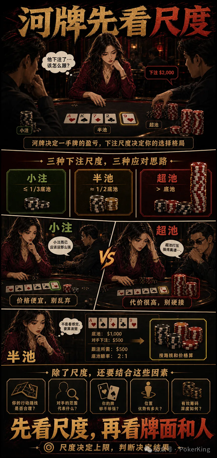 【ACR扑克】河牌下注尺度的秘密:小注别乱弃,半池看路线,超池先敬三分