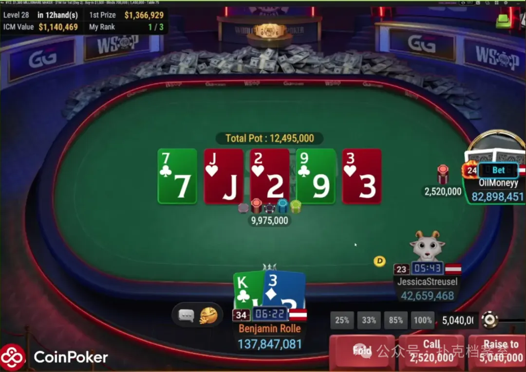 【ACR扑克】他用K3做Hero Call,赢下WSOP线上金手链:别拿ICM当借口,底池赔率才是真理
